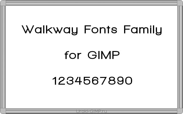 Скачать Walkway - семейство шрифтов для GIMP