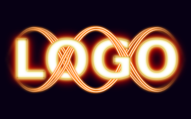 Огненный логотип LOGO в GIMP