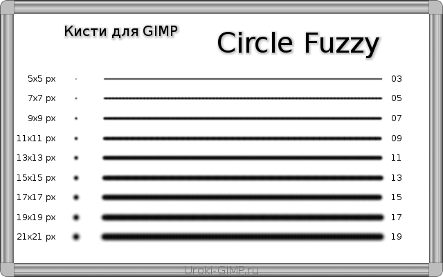 Circle Fuzzy - скачать кисти для GIMP