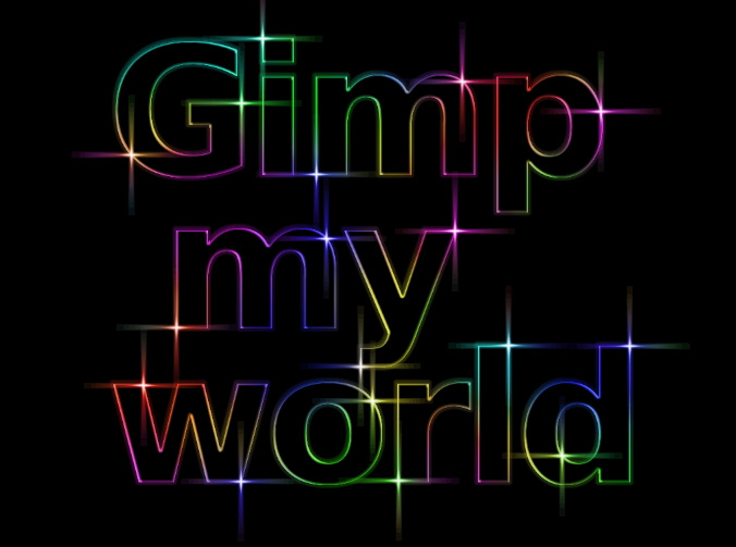 Создаём красочный контурный текст в GIMP